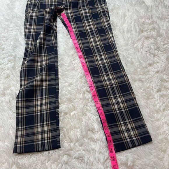 ZARA Plaid Skinny Pants Size XS High Rise Pants Zipper Pockets Y2K Preppy - Picture 8 of 10